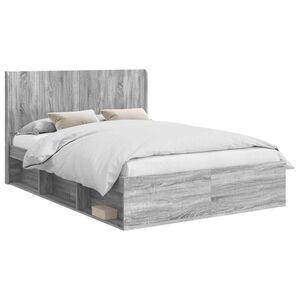 vidaXL Bed Frame with Storage and Headboard 3 pcs Engineered Wood