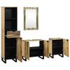vidaXL Bathroom Furniture Set with Drawer 4 pcs Brown Engineered Wood