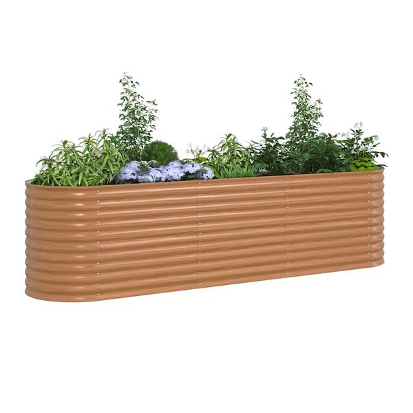 vidaXL Raised Bed Brown 320 x 80 x 81 cm Steel