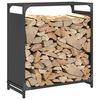 vidaXL Firewood Rack Black 60x28x65 cm Cold-rolled steel