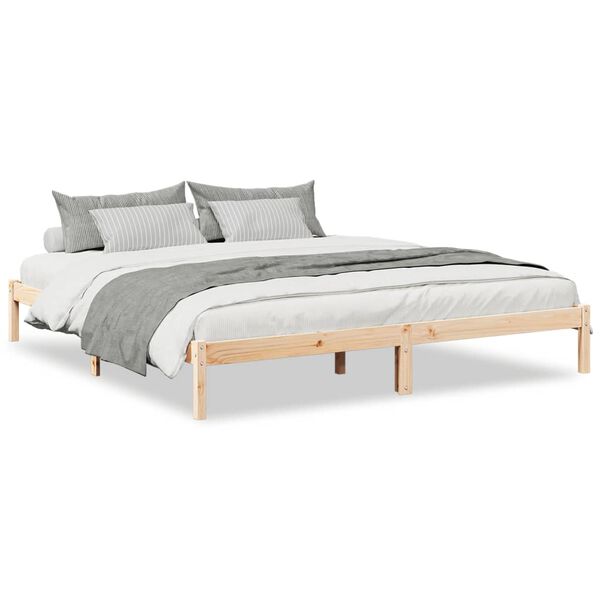 vidaXL Extra Long Bed Frame without Mattress 200x210 cm Solid Wood Pine
