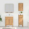 vidaXL Bathroom Furniture Set 3 pcs Wax Brown Solid Pine Wood
