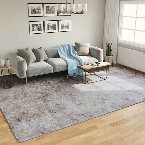 vidaXL Rug Washable Grey 400x300 cm