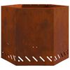 vidaXL Smokeless Fire Pit Brown 58 x 58 x 51 cm Weathering Steel