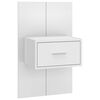 vidaXL Wall-mounted Bedside Cabinet White