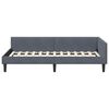 vidaXL Corner Bed Frame with Headboard Dark Grey 80 cm x 200 cm Velvet