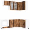 vidaXL Kitchen Unit PORTO 8 pcs Old Wood Engineered Wood