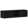 vidaXL TV Cabinet Black Oak 140x40x35.5 cm Engineered Wood