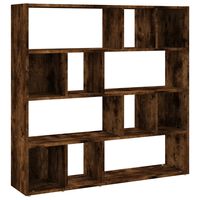 vidaXL Book Cabinet/Room Divider Smoked Oak 105x24x102 cm