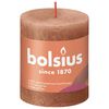 Bolsius Rustic Pillar Candles Shine 4 pcs 80x68 mm Rustic Pink