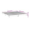 vidaXL Bed Frame without Mattress White 200x200 cm Engineered Wood
