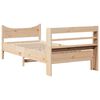 vidaXL Bed Frame with Headboard 75x190 cm Small Single Solid Wood Pine
