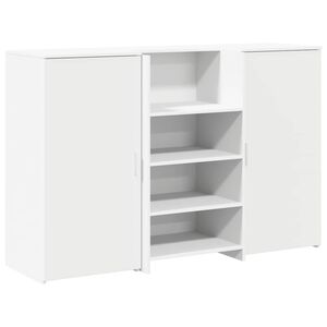 vidaXL Reception Desk White 155x50x103.5 cm Engineered Wood
