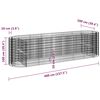 vidaXL Gabion Raised Bed Galvanised Iron 400x100x100 cm