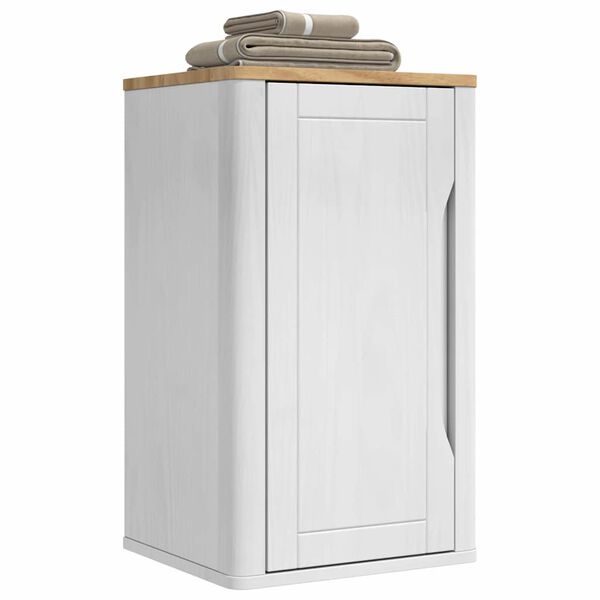 vidaXL Bathroom Wall Cabinet White 35 x 30 x 60 cm Solid Pine Wood