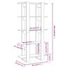 vidaXL Book Cabinet/Room Divider Concrete Grey 80x30x160 cm Engineered Wood