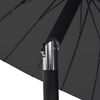 vidaXL Garden Parasol with Aluminium Pole 270 cm Black
