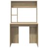 vidaXL Desk with Shelf Sonoma Oak 91 x 50 x 149 cm Engineered Wood
