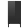 vidaXL Sideboard High Gloss Black 57x35x70 cm Engineered Wood