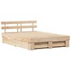 vidaXL Bed Frame with Headboard Brown 140 x 200 cm Solid Pine Wood