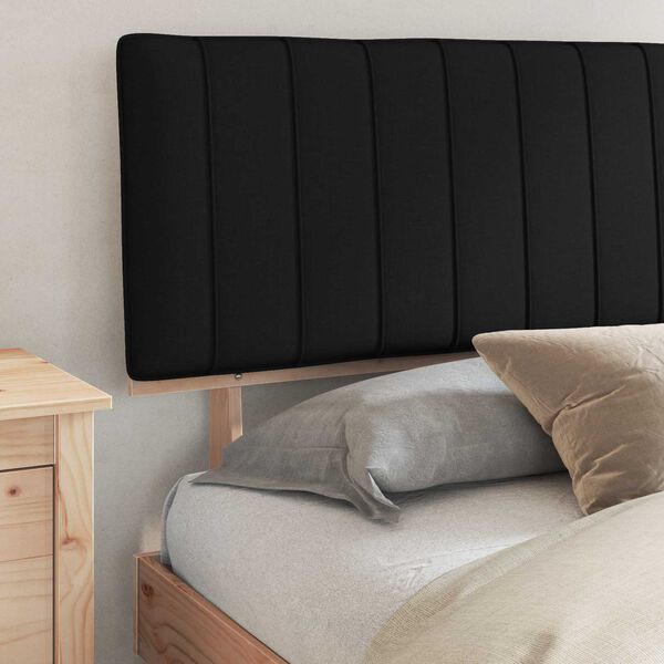 vidaXL Bed Frame with Upholstered Headboard Black 180 x 200 cm