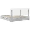 vidaXL Storage Bed Concrete Grey 180 x 200 cm Engineered Wood