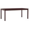 vidaXL Dining Table Dark Brown 180x90x73 cm Pinewood