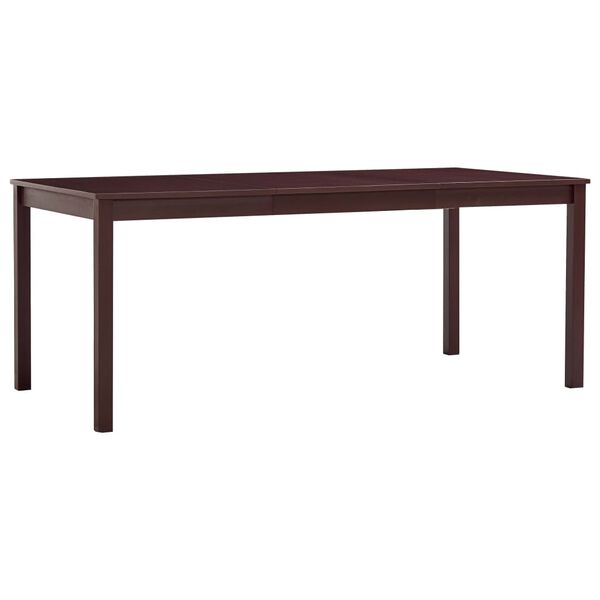 vidaXL Dining Table Dark Brown 180x90x73 cm Pinewood