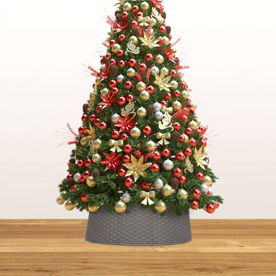 vidaXL Christmas Tree Skirt Brown Ø65x19.5 cm