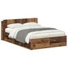 vidaXL Bed Frame with Storage Old Wood 150 x 200 cm Engineered Wood