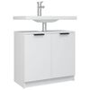 vidaXL Bathroom Cabinet White 64.5x33.5x59 cm Engineered Wood