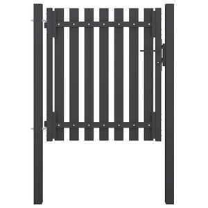 vidaXL Garden Fence Gate Steel 100x75 cm Anthracite
