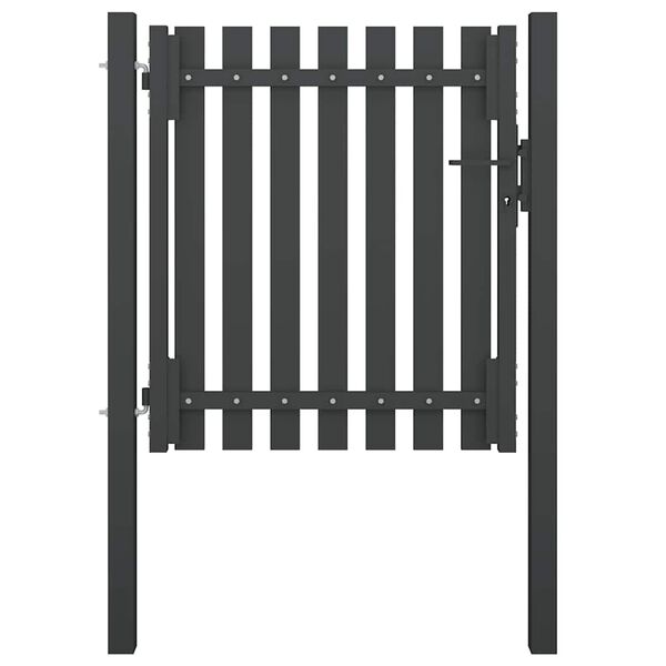 vidaXL Garden Fence Gate Steel 100x75 cm Anthracite