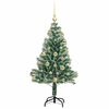 vidaXL Artificial Christmas Tree Snow Flocked with LED Light 120 cm