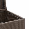 vidaXL Trash Bin Brown 40x40x80 cm Poly Rattan