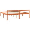 vidaXL Bed Frame with Headboard Wax Brown 200 x 200 cm Solid Pine Wood