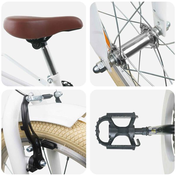 vidaXL Kids Bike 20'' 6-11 White