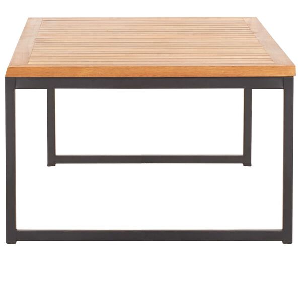 vidaXL Coffee Table 100x60x36cm Solid Acacia Wood and Steel