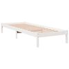 vidaXL Extra Long Bed Frame without Mattress White 100x220 cm Solid Wood Pine