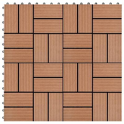 vidaXL 22 pcs Decking Tiles 30x30 cm 2 sqm WPC Brown