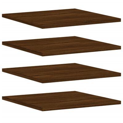 vidaXL Wall Shelves 4 pcs Brown Oak 40x50x1.5 cm Engineered Wood