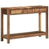 vidaXL Console Table Brown 107 x 33 x 76 cm Solid Reclaim Wood