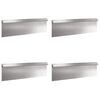 vidaXL Snail Fences 8 pcs Silver Stainless Steel