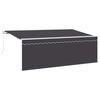 vidaXL Retractable Awning Retractable Manual Anthracite 350 x 200 cm