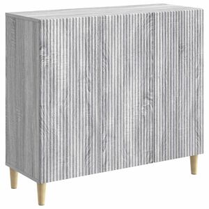 vidaXL Sideboard Grey Sonoma 89 x 34.5 x 80 cm Engineered Wood