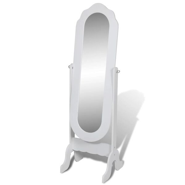 Free Standing Mirror White Adjustable