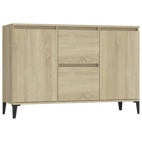 vidaXL Sideboard Sonoma Oak 102x35x70 cm Engineered Wood