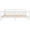 vidaXL Bed Frame without Mattress White 200x200 cm Solid Wood Pine