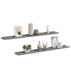 vidaXL Wall Shelves 2 pcs Grey 100x9x3 cm