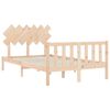 vidaXL Bed Frame without Mattress Small Double Solid Wood Pine